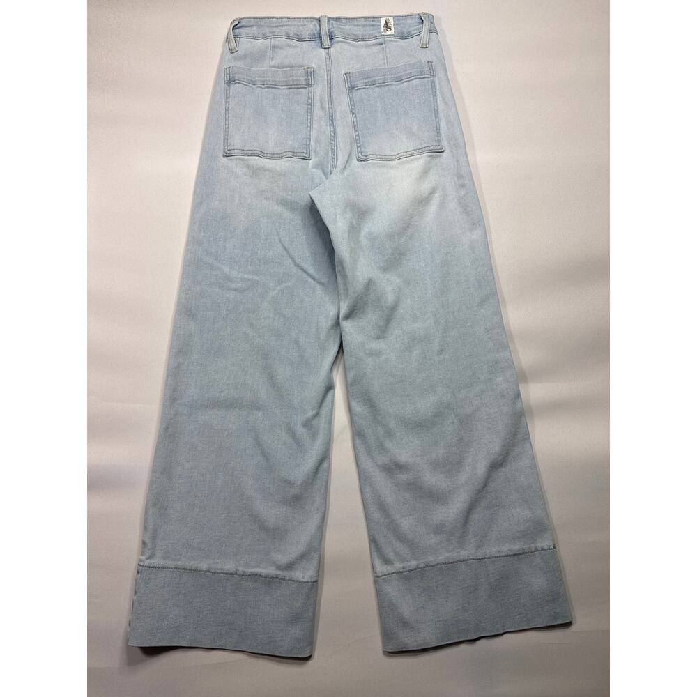 Altar'd State Women's Wide Leg Crop Blue Denim Jeans - Size 26 (26x26.5) - Picture 2 of 5